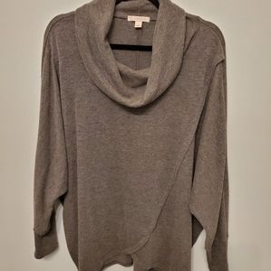 Dress Barn, Large, grey sweater, cowl
